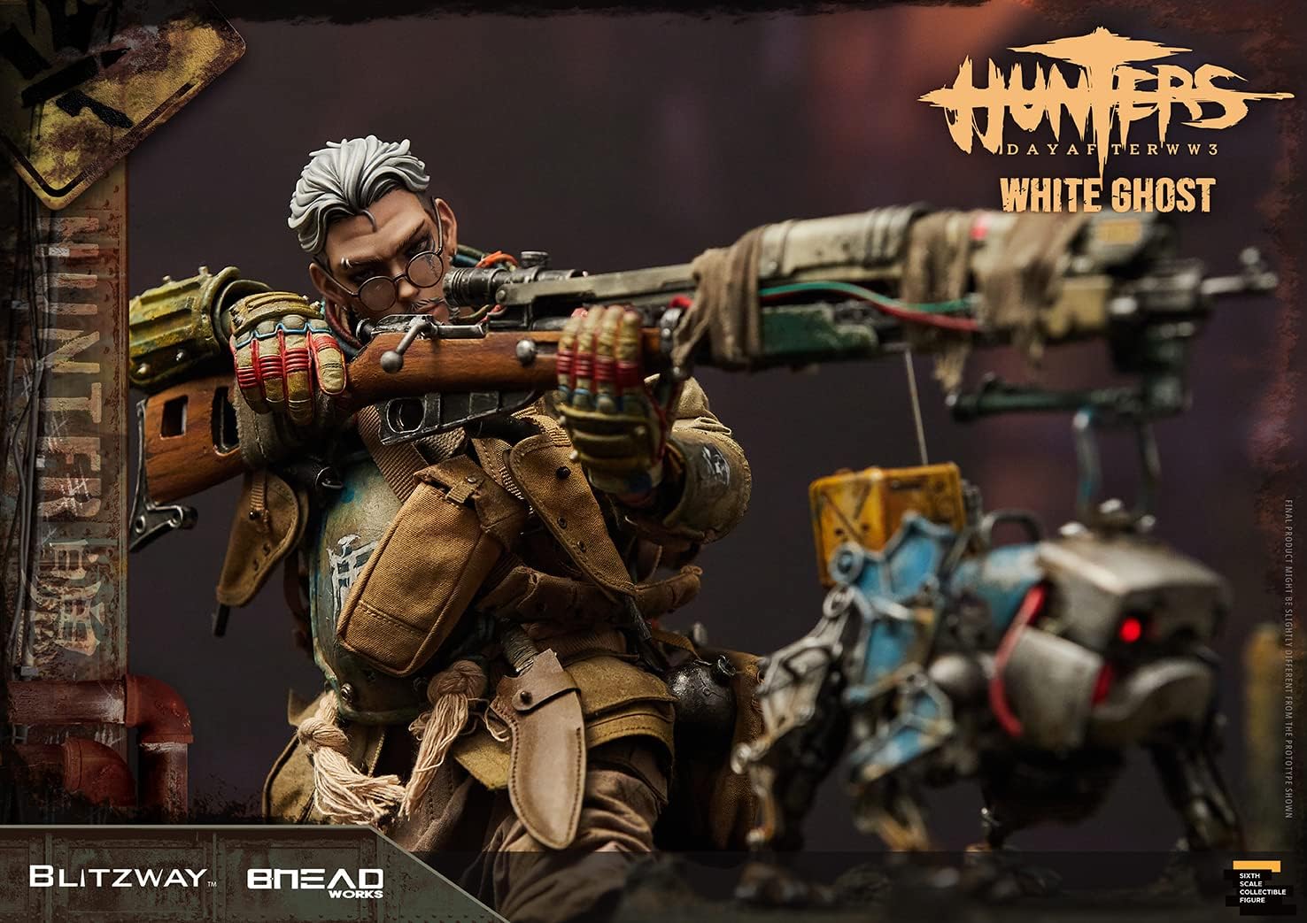 Blitzway x Bheadworks Hunters WWIII Day After White Ghost 1/6 Scale Collectible Figure - Image 3