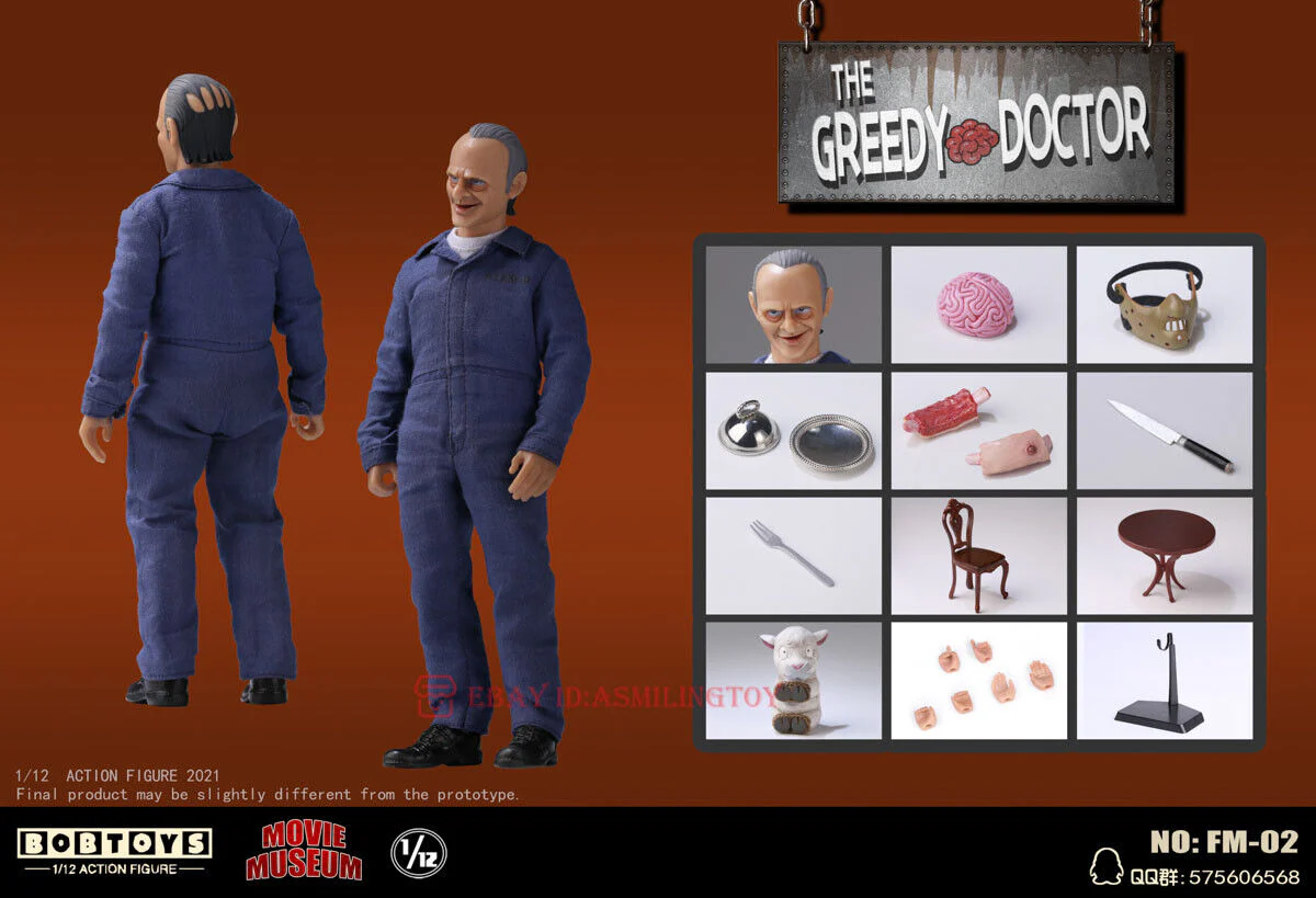 Bobtoys Greedy Doctor 1/12 Action Figure Hannibal Lecter - Image 3