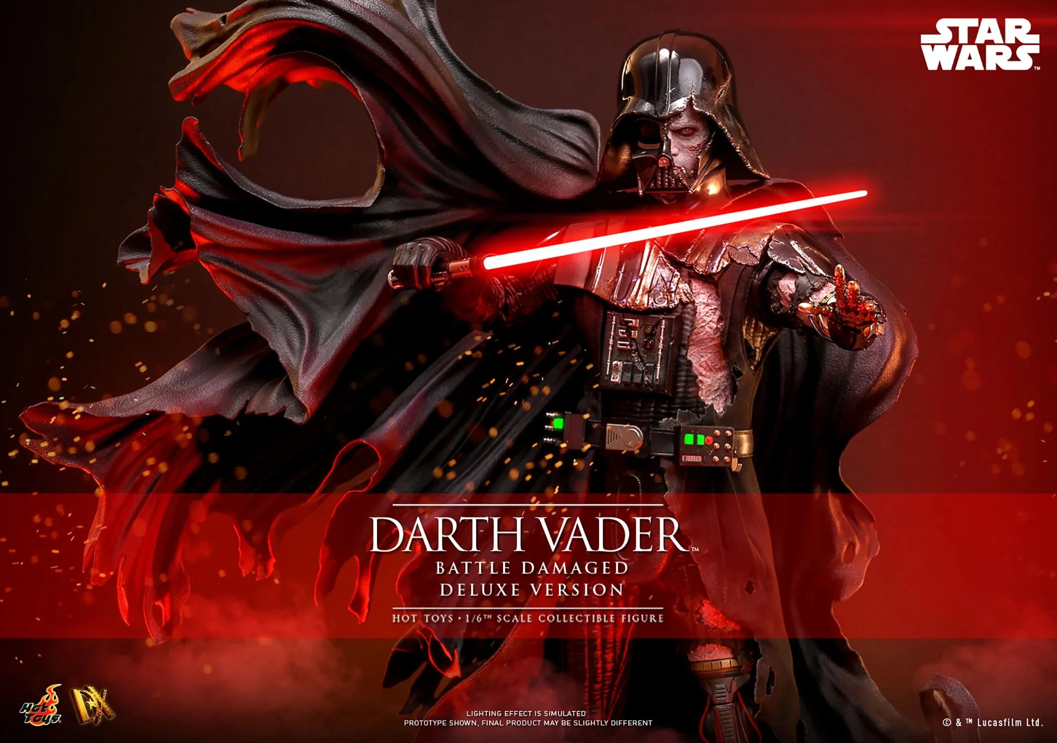 Hot Toys DX45 Star Wars Darth Vader Battle Damaged (Deluxe Version) 1/6 Scale Collectible Figure IMPORT STOCK - Image 5