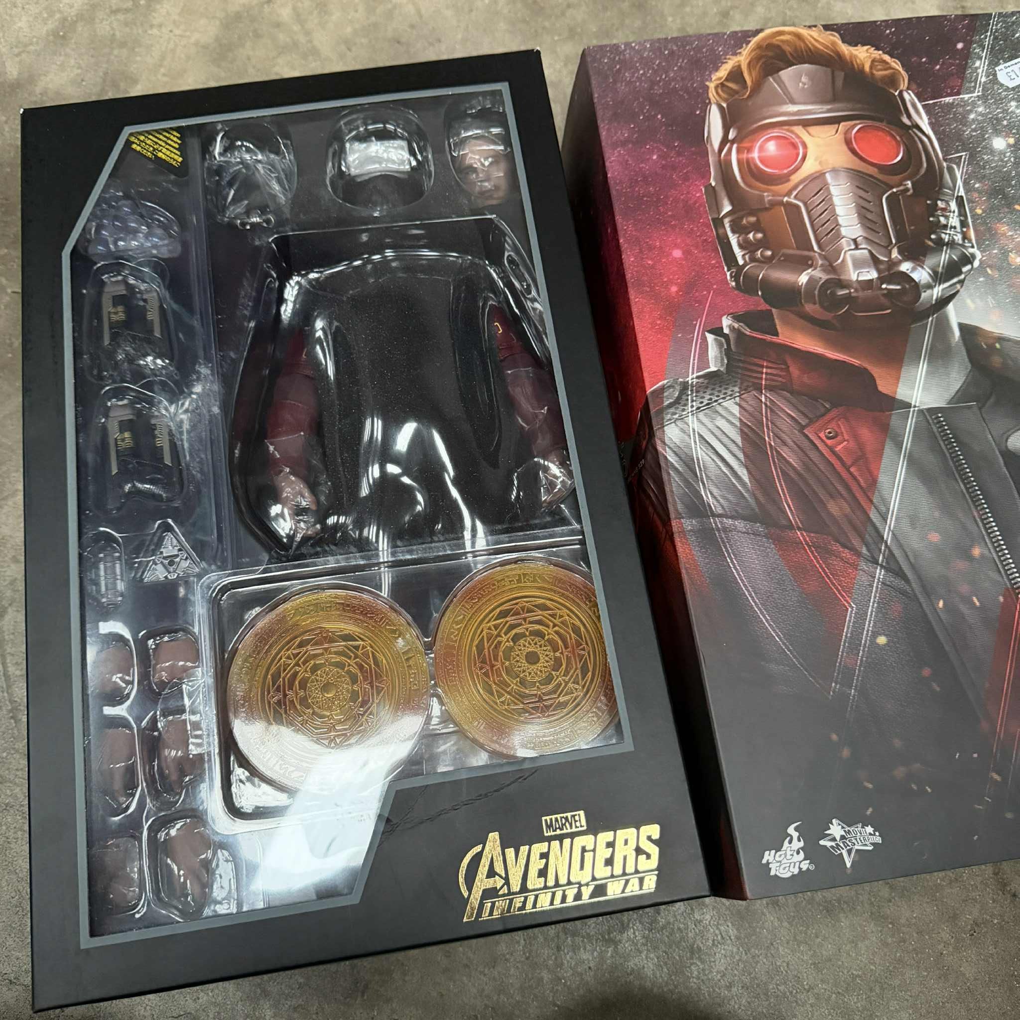 Hot Toys Avengers Infinity War Star Lord 1/6 Scale Figure PRE OWNED - Image 2