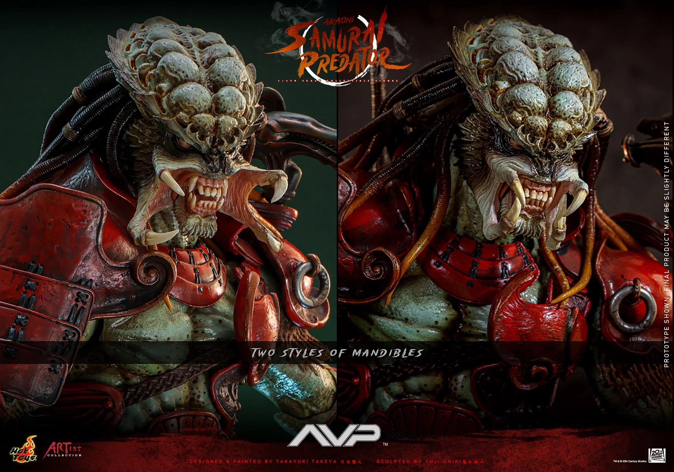 Hot Toys AVP Akaoni Samurai Predator 1/6 Scale Collectible Figure IMPORT STOCK - Image 3