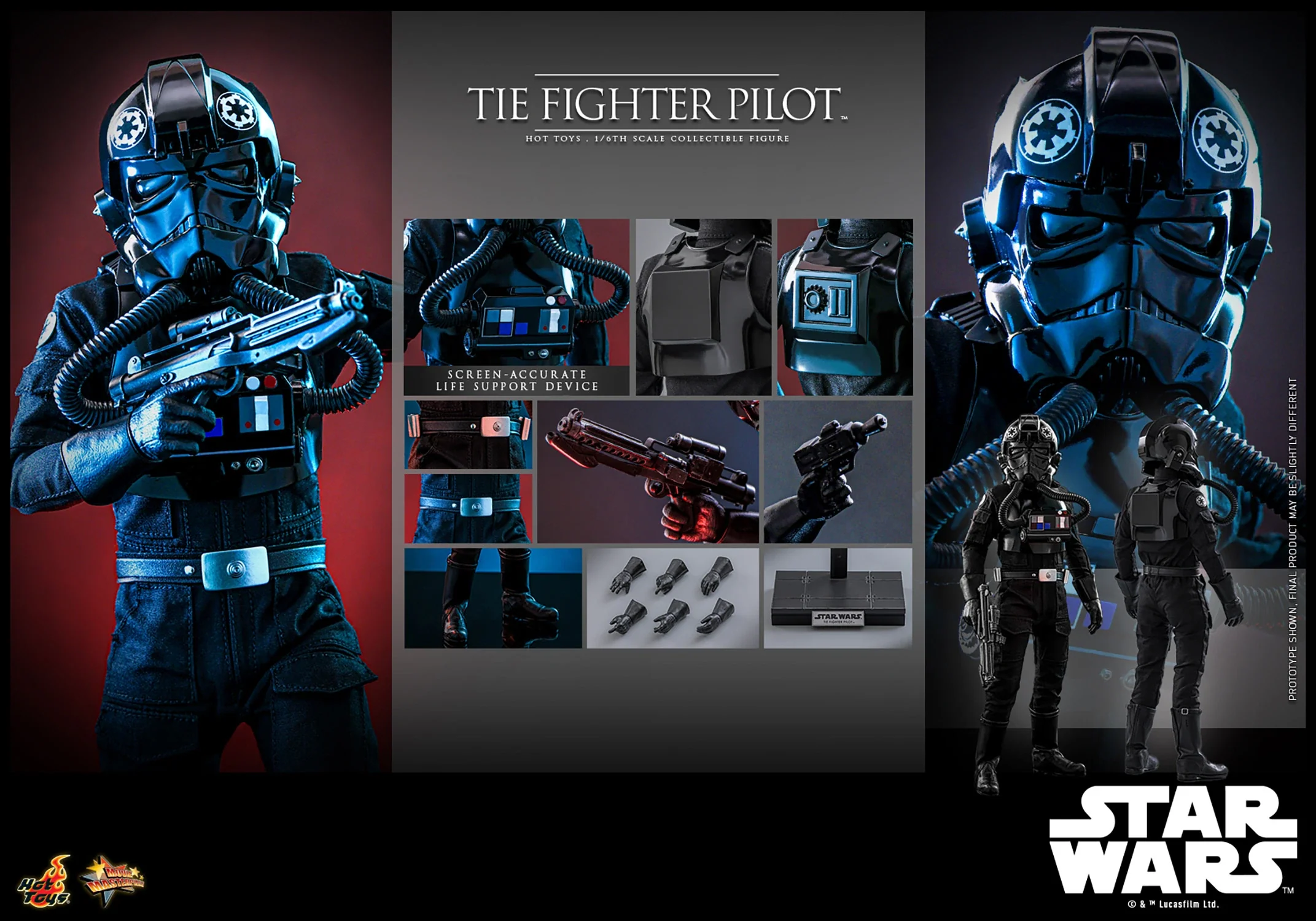 Hot Toys Star Wars Tie Fighter Pilot MMS798 1/6 Scale Collectible Figure IMPORT STOCK - Image 6