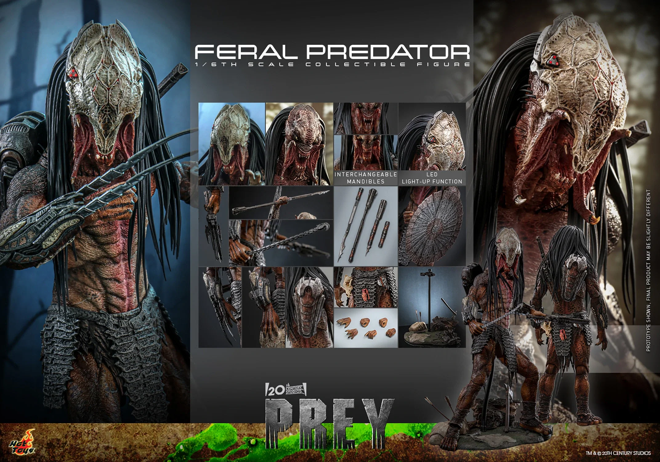 Hot Toys Prey Feral Predator TMS114 1/6 Scale Collectible Figure IMPORT STOCK - Image 6