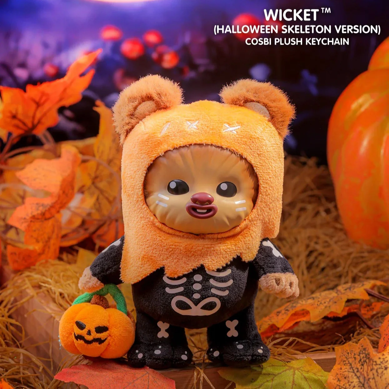 Hot Toys Star Wars Ewoks Cosbi Halloween Wicket Skeleton Plush Keychain