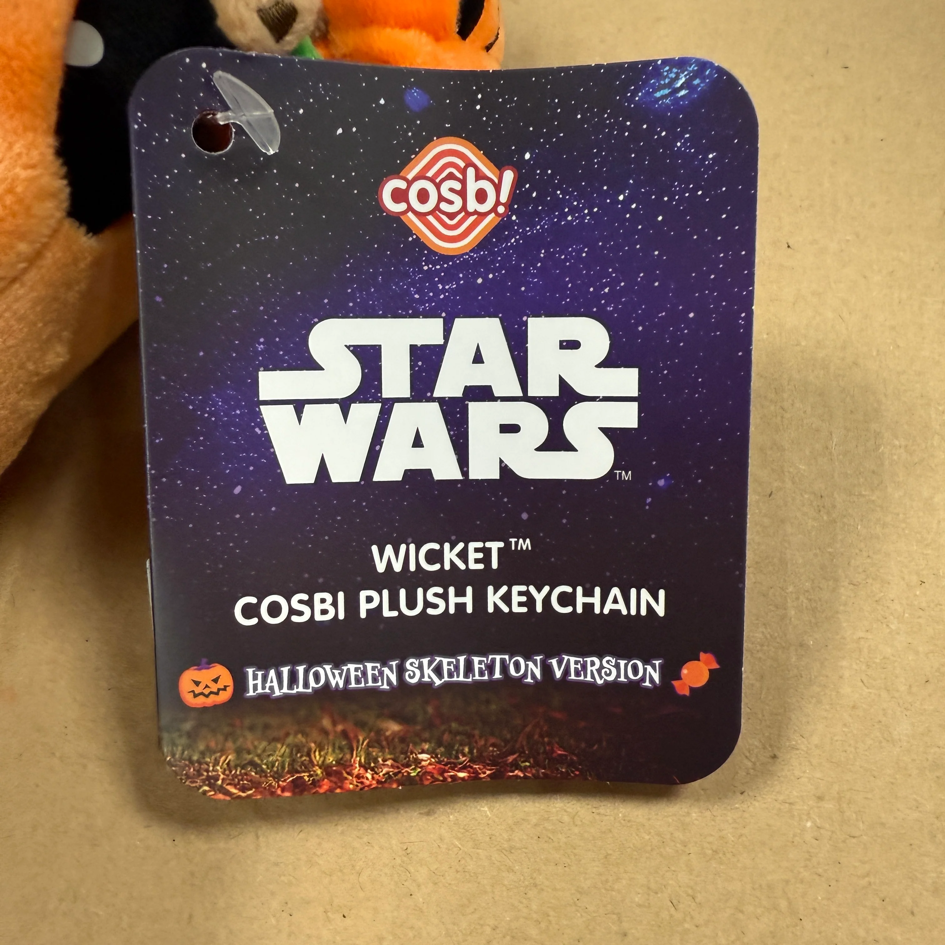 Hot Toys Star Wars Ewoks Cosbi Halloween Wicket Skeleton Plush Keychain - Image 3