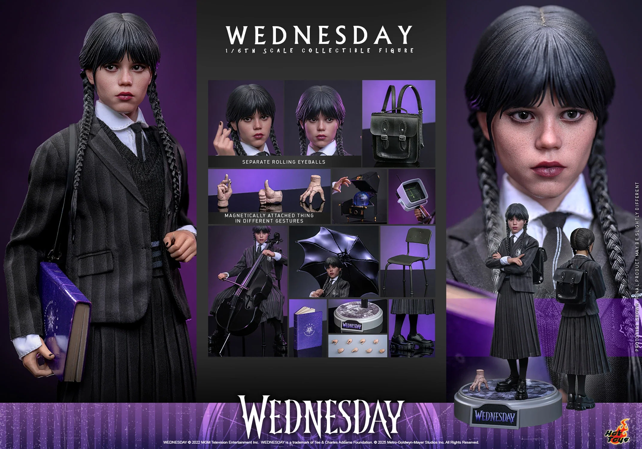 Hot Toys Wednesday Addams Nevermore Academy TMS135 1/6 Scale Collectible Figure IMPORT STOCK - Image 6
