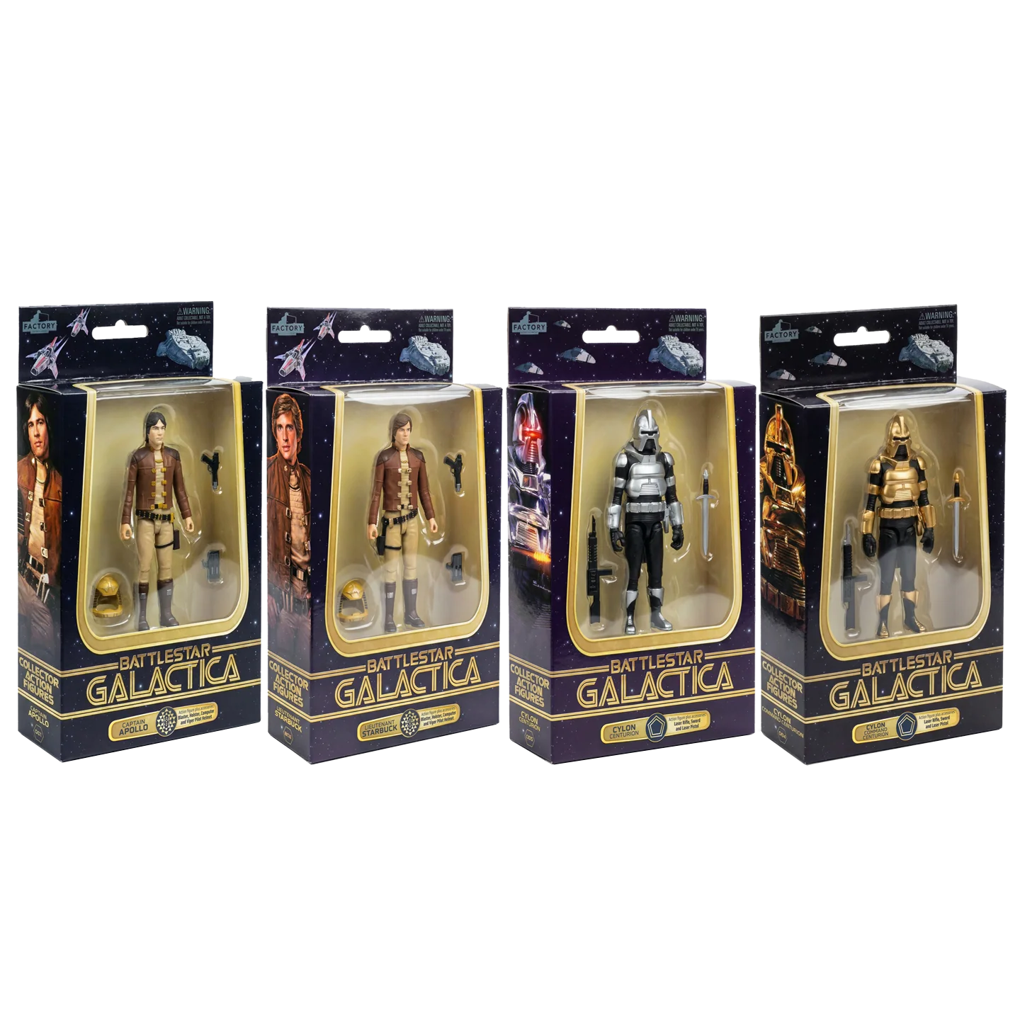 PRE-ORDER Battlestar Galactica 3.75 Inch Action Figures Wave 1 Set of 4