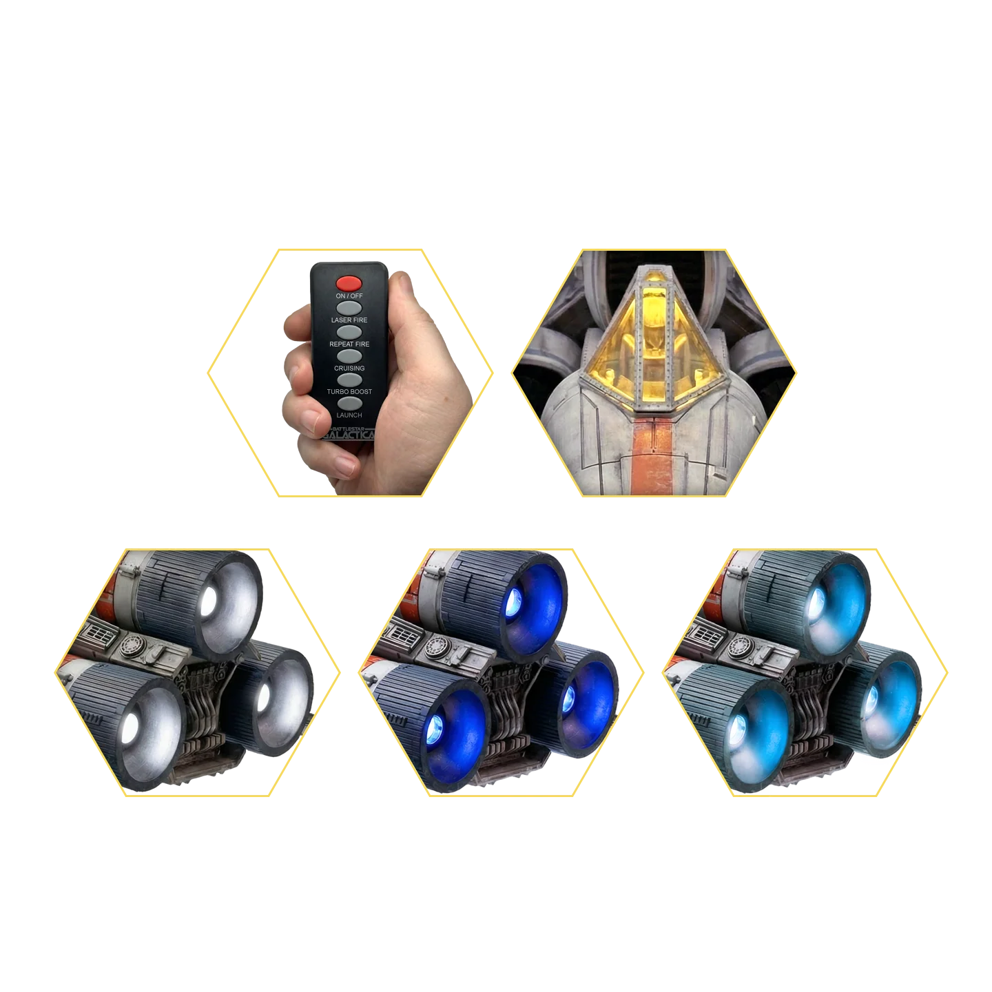 PRE-ORDER Battlestar Galactica Colonial Viper MkI Electronic Vehicle With Lieutenant Boomer Action Figure - Image 6
