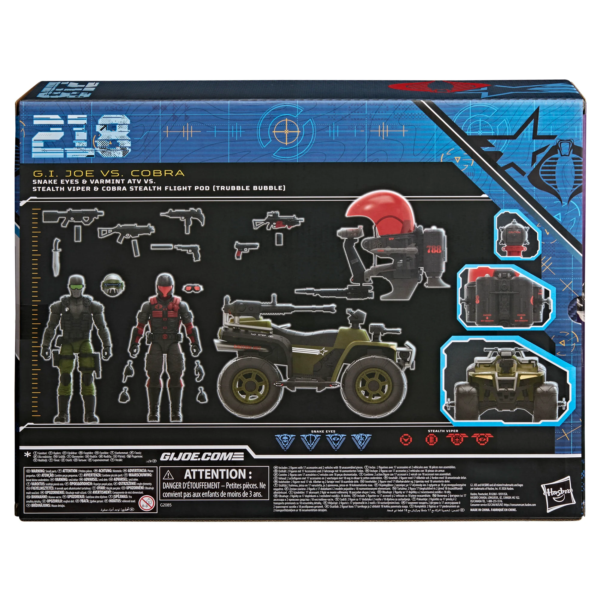 PRE-ORDER G.I. Joe Classified Series G.I. Joe VS Cobra Commander Pack (ATV & Trubble Bubble) - Image 3