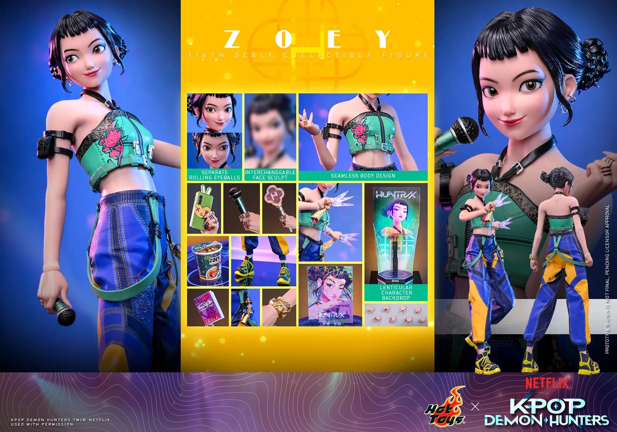 PRE-ORDER Hot Toys KPop Demon Hunters Zoey 1/6 Scale Collectible Figure IMPORT STOCK - Image 4