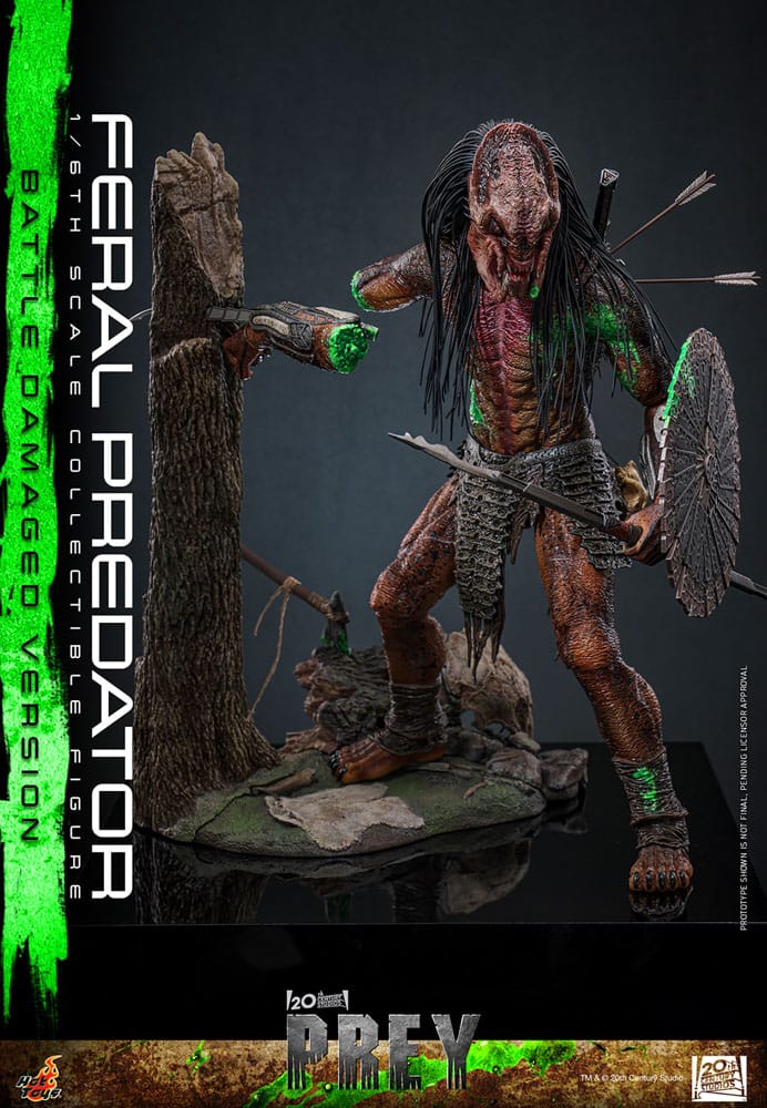 PRE-ORDER Hot Toys Feral Predator Battle Damaged Version 1/6 Scale Collectible IMPORT STOCK - Image 5