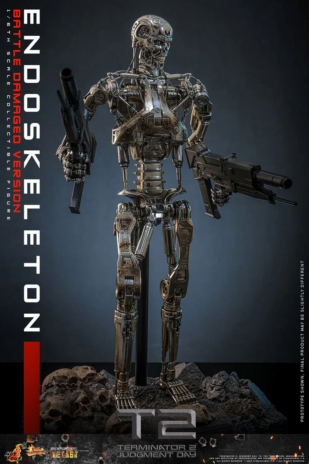 PRE-ORDER Hot Toys Terminator 2 Judgment Day Endoskeleton (Battle Damage Version) 1/6 Scale Collectible Figure IMPORT STOCK - Image 2