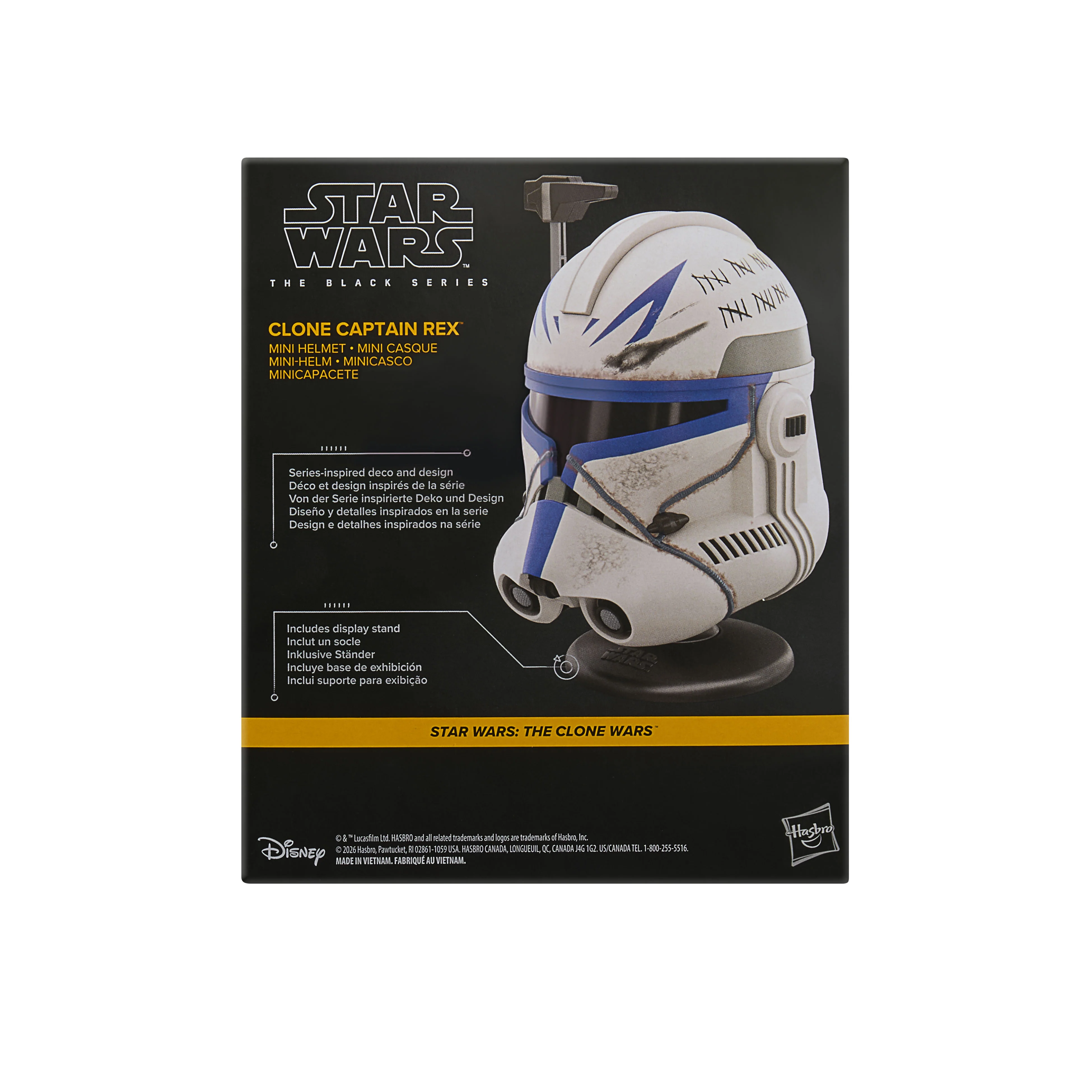 PRE-ORDER Star Wars Black Series Clone Captain Rex Mini Helmet - Image 3