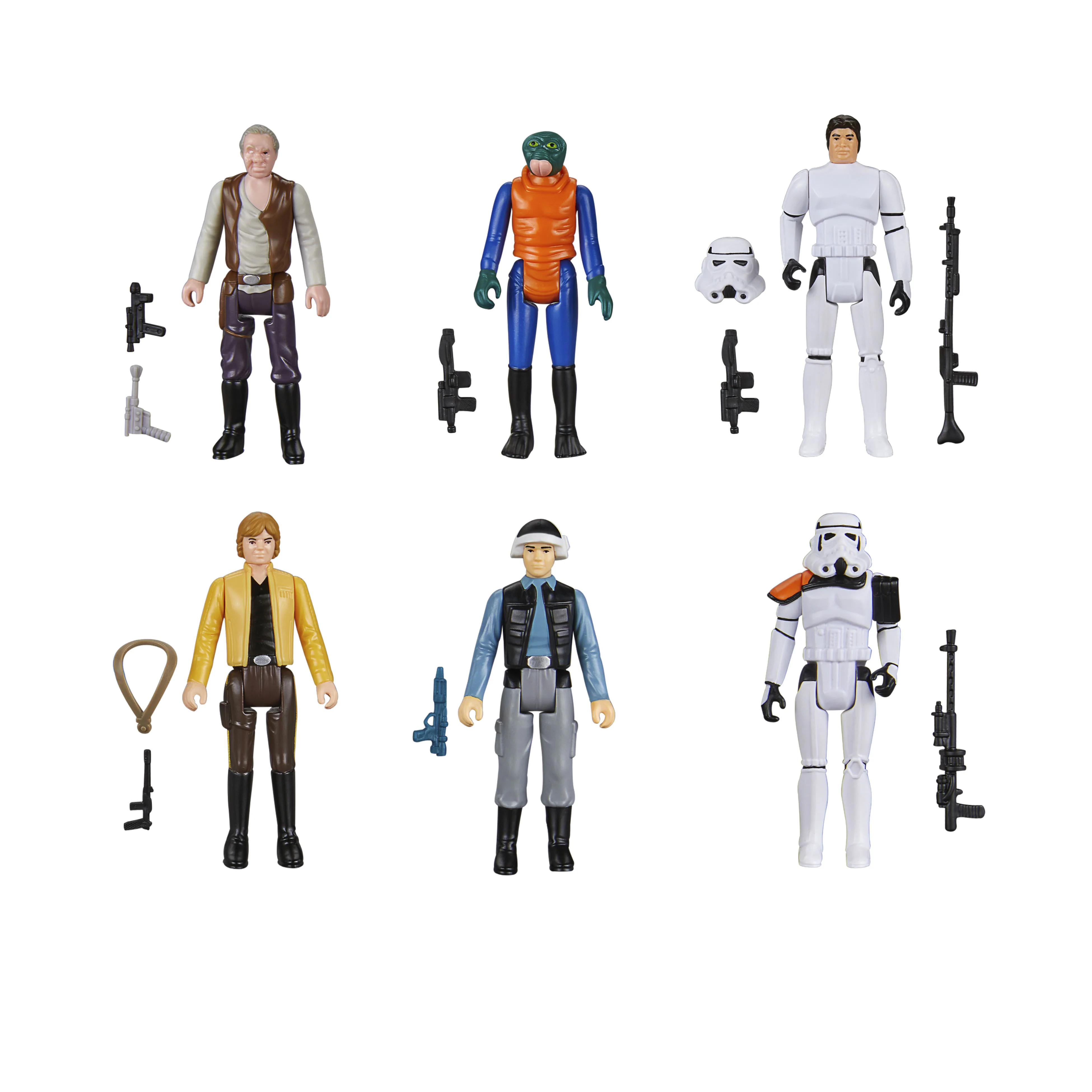 Star Wars Retro Collection (New Hope) Box Set Evazan, Ponda, Han, Sandtrooper, Rebel & Luke - Image 2