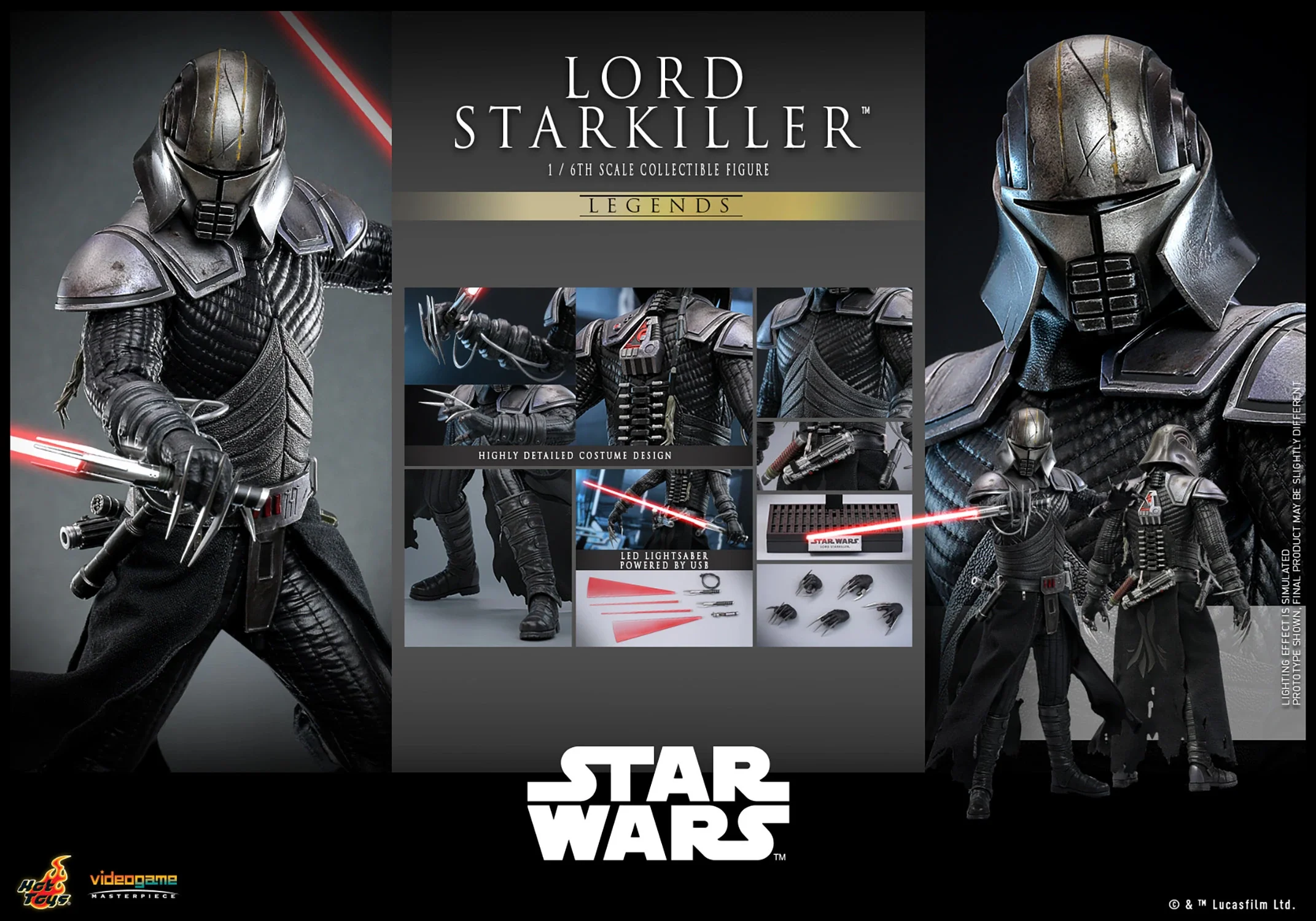 Star Wars Hot Toys (Video Game Masterpiece Series) Lord Starkiller VGM63 IMPORT - Image 3