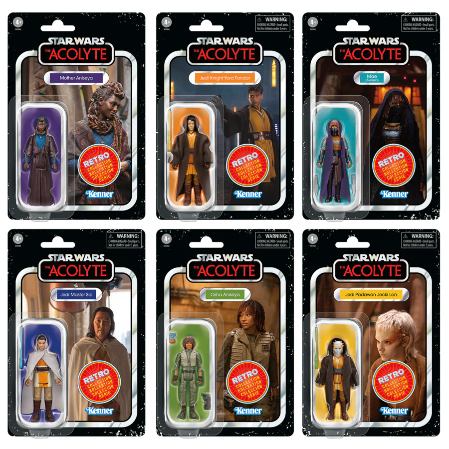 Star Wars Retro Collection The Acolyte Retro 6 Figure Box Set - Image 3