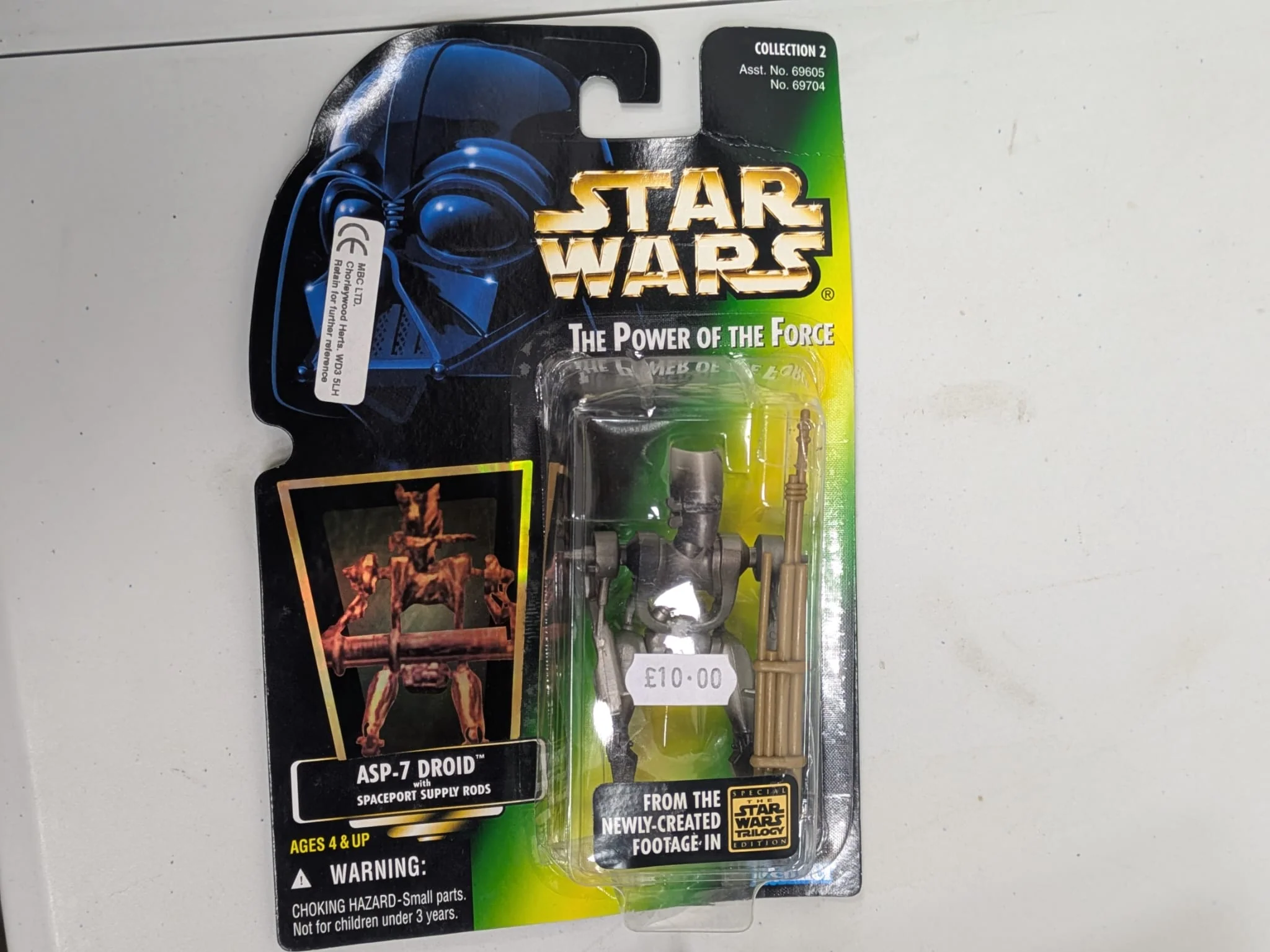 Star Wars The Power Of The Force ASP-7 Droid with Spaceport Supply Rods (Collection 2)