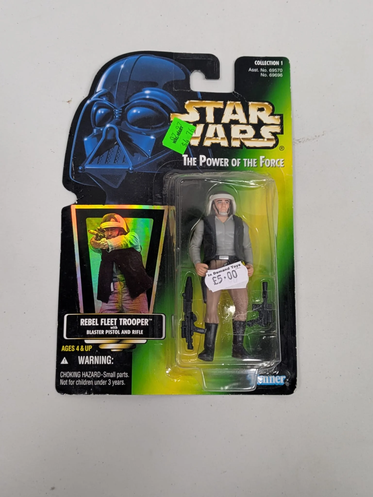 Star Wars The Power Of The Force Rebel Fleet Trooper with Blaster Pistol and Rifle (Hologram) (Collection 1)