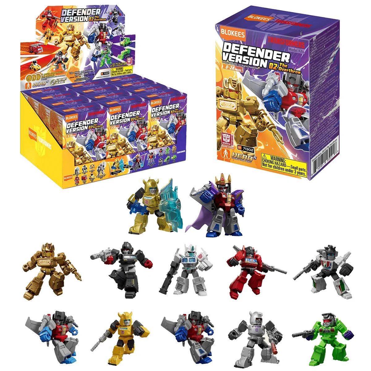 Transformers Blokees 7cm Defender Version 02 The Overthrow BOX OF 12 FIGURES - Image 3