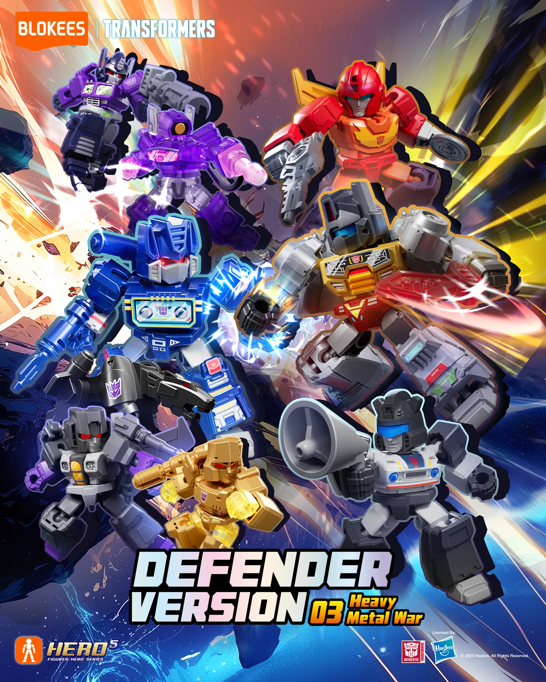 Transformers Blokees Defender Version 3 Heavy Metal War SINGLE BLIND BOX FIGURE - Image 3