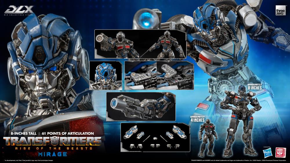 Transformers Threezero DLX 8" Rise of the Beasts Mirage Articulated Figure - Image 5